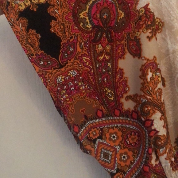 Woman’s fall Dress Barn Y2k Boho stretchy waisted multi Colored dress /tunic top - Picture 6 of 8